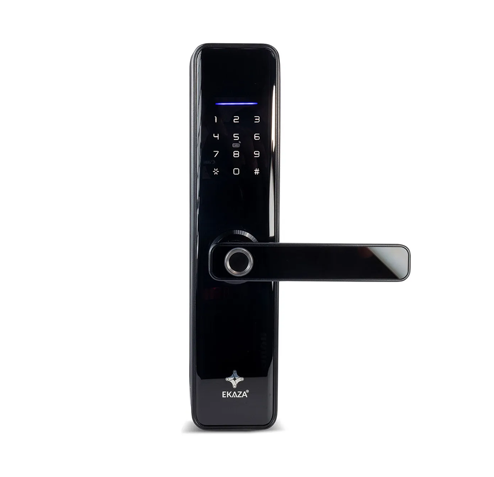 Ekaza Fechadura Inteligente Wi-Fi com Biometria Senha e Cartão Preta