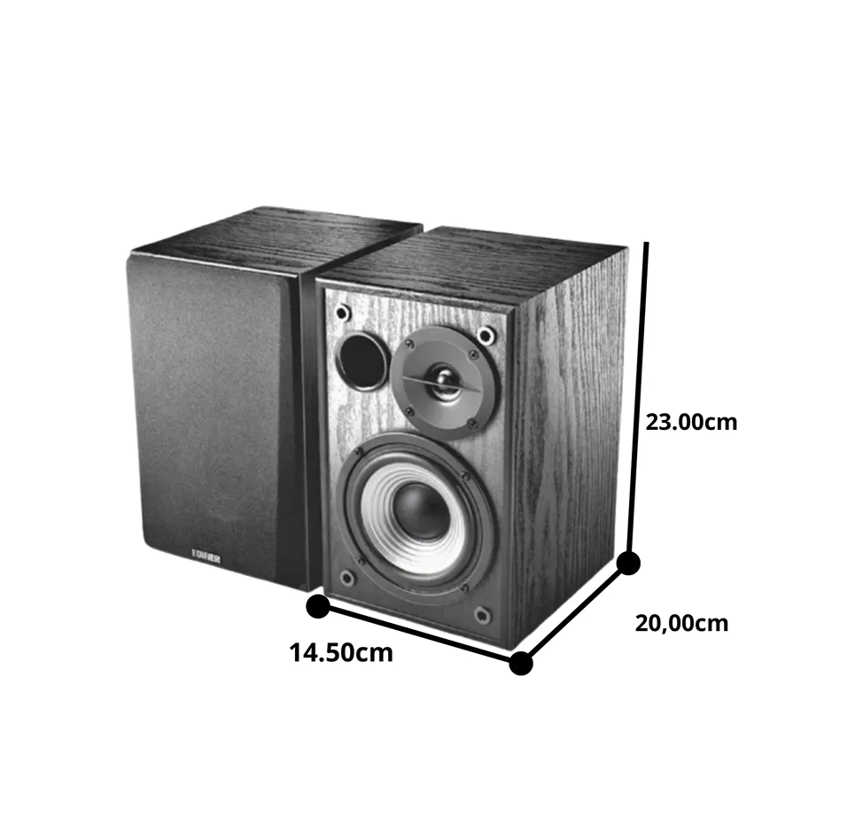 Monitores de Áudio Edifier R980T 24 W RMS Bivolt Home Studio Preto