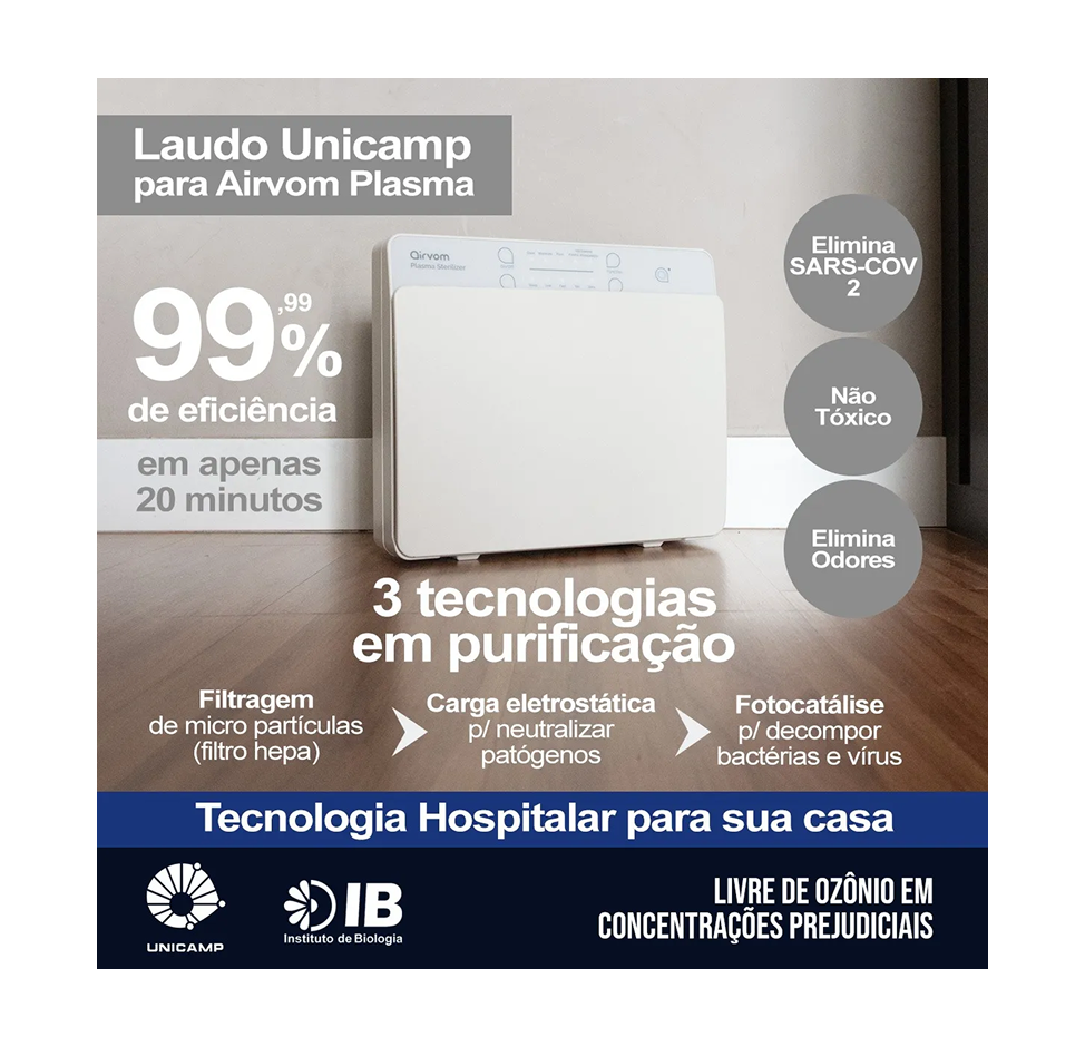 Purificador de Ar Esterilizador Elimina Vírus e Odores Ambientais