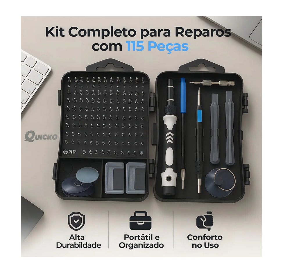 Kit Jogo de Chaves de Precisão para Manutenção Profissional