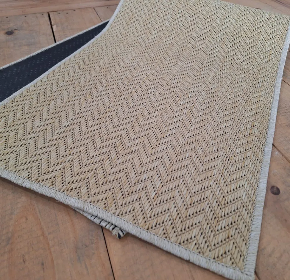 Tapete Passadeira Sisal Antiderrapante Bege 150 × 50 cm